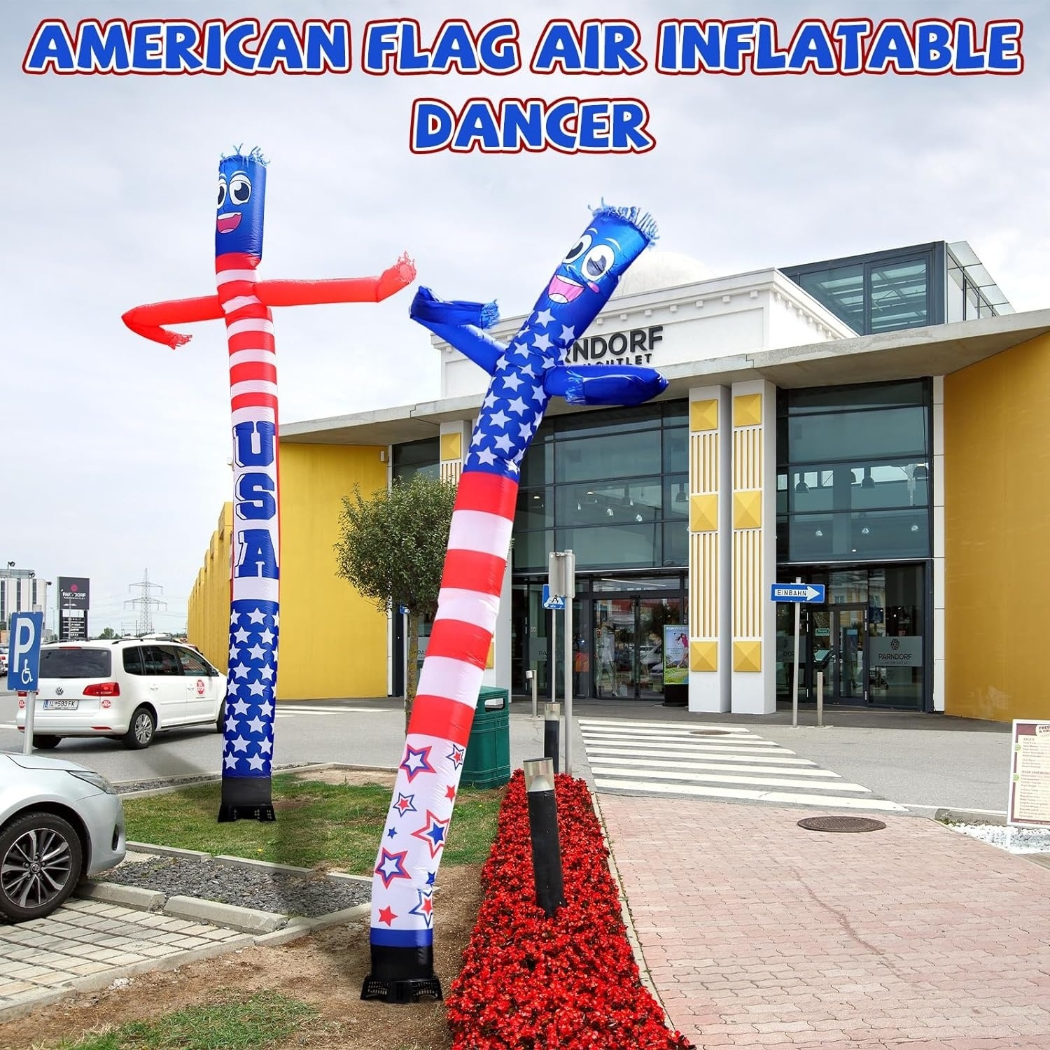 Advertising Cheap Inflatable wave Air Dancer Competitive Price 20 ft July 4th Inflatable decorative blowpipe male dancers