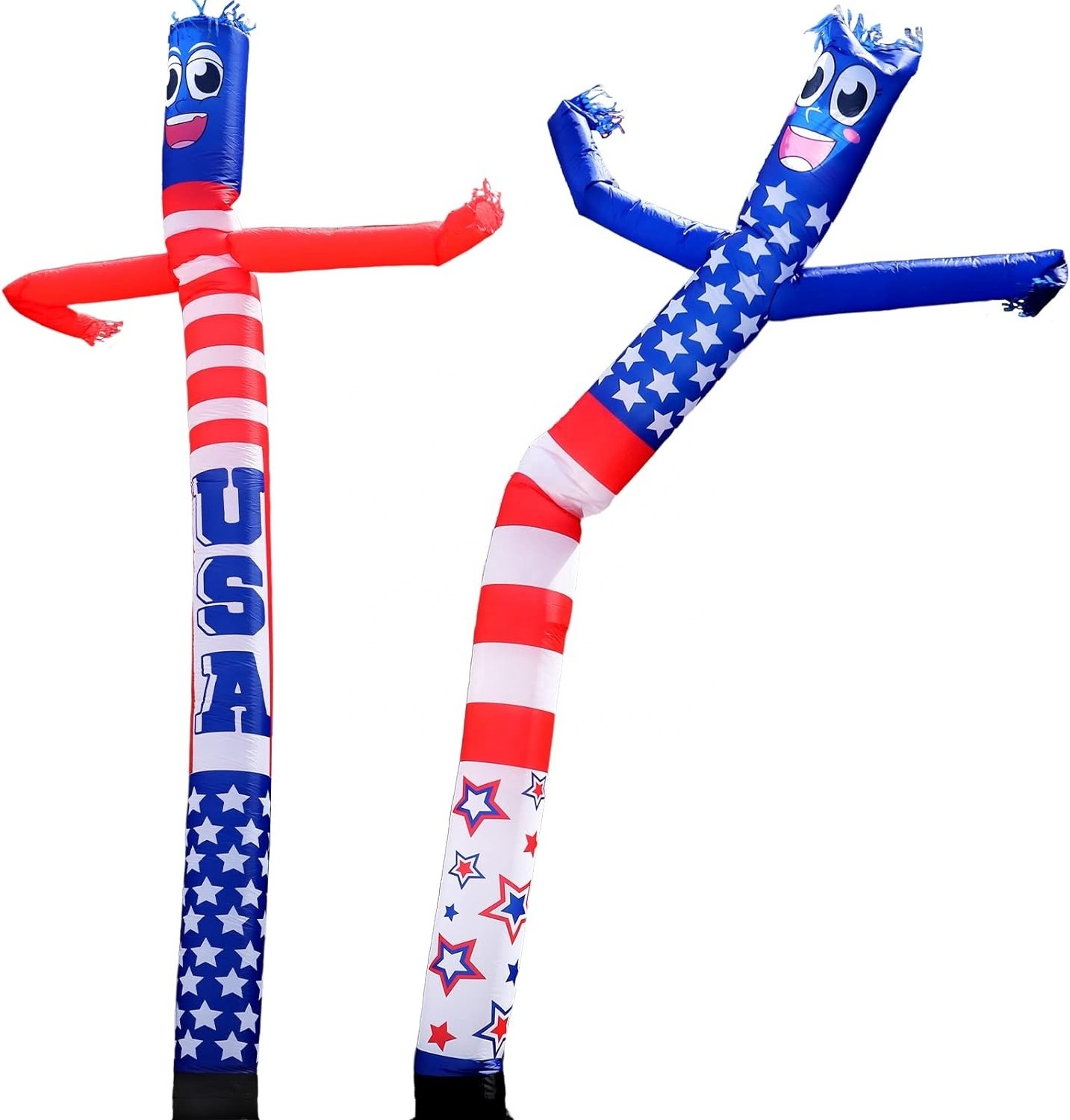 Advertising Cheap Inflatable wave Air Dancer Competitive Price 20 ft July 4th Inflatable decorative blowpipe male dancers