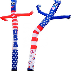 Advertising Cheap Inflatable wave Air Dancer Competitive Price 20 ft July 4th Inflatable decorative blowpipe male dancers