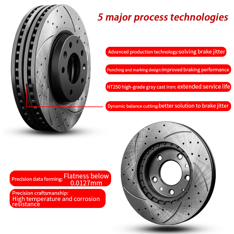 Noiseless car brake discs automotive brake rotors  Resolve brake shaking for nissan elgrand e52