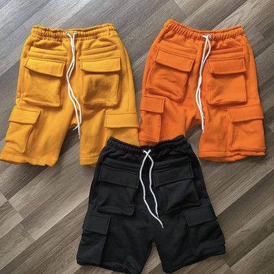 New Design Mens Fleece Street Cargo Shorts Custom Cotton Nylon 6 Pocket Cargo Shorts Men Half Pants 5 Inch Inseam Shorts