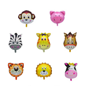 New pattern Cute cartoon special-shape Animal head series helium foil balloons Supply For Children's Day Kids Birthday party