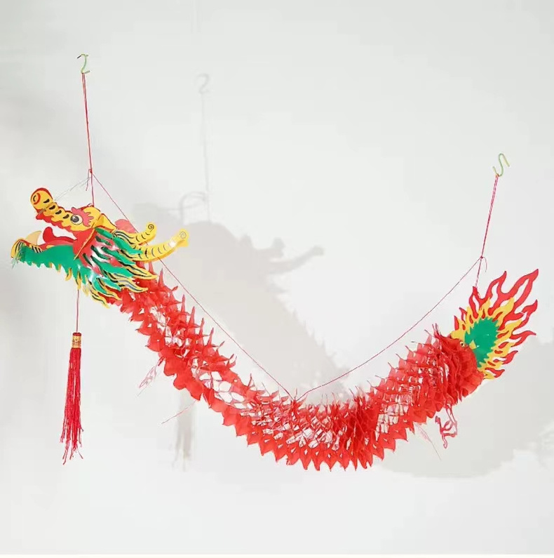 2023 Year of the Dragon Decorations Latte Flower Dragon Shape Lanterns Chinese New Year Decorations