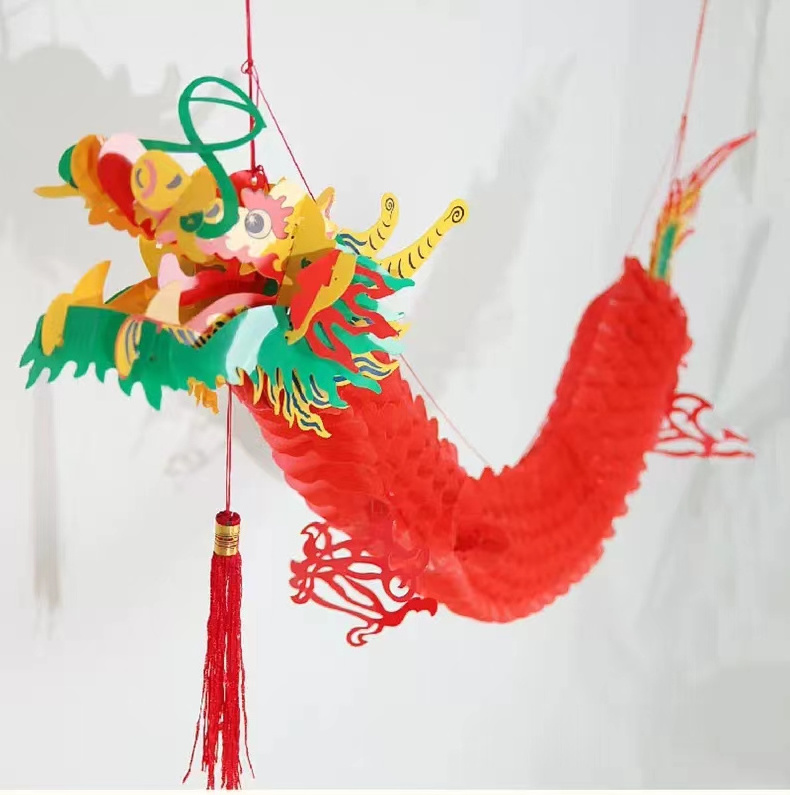 2023 Year of the Dragon Decorations Latte Flower Dragon Shape Lanterns Chinese New Year Decorations