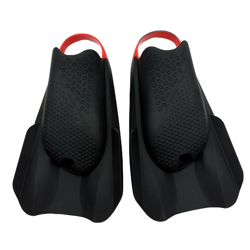 Swim Training Fins Comfortable Silicone Lap Swimming Short Blade Floating Flippers with Mesh Bag for Adults Snorkeling