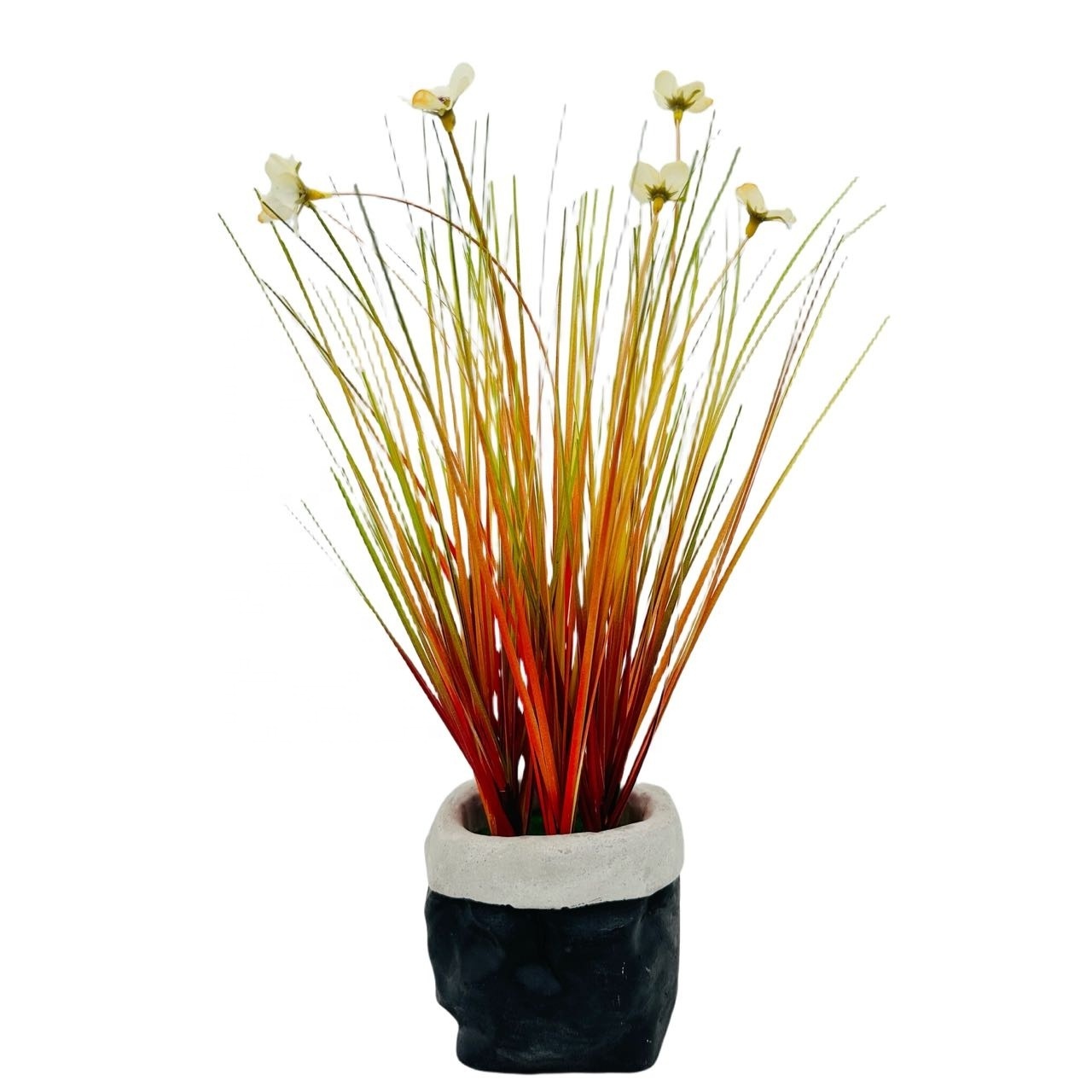 PJ-005 Artificial Household Simulation Delicate  PVC yellow red Delicate  Potted Plants  Tulle Flowers Horticultural Onion Grass