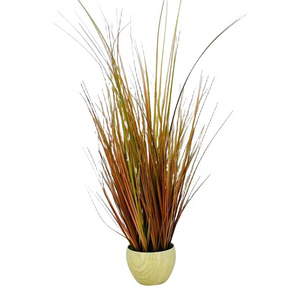 PJ-006  Artificial Round Small flower pot Simulation Grass Mood Personalized Small Plants Simulation Withered Grass Onion Grass