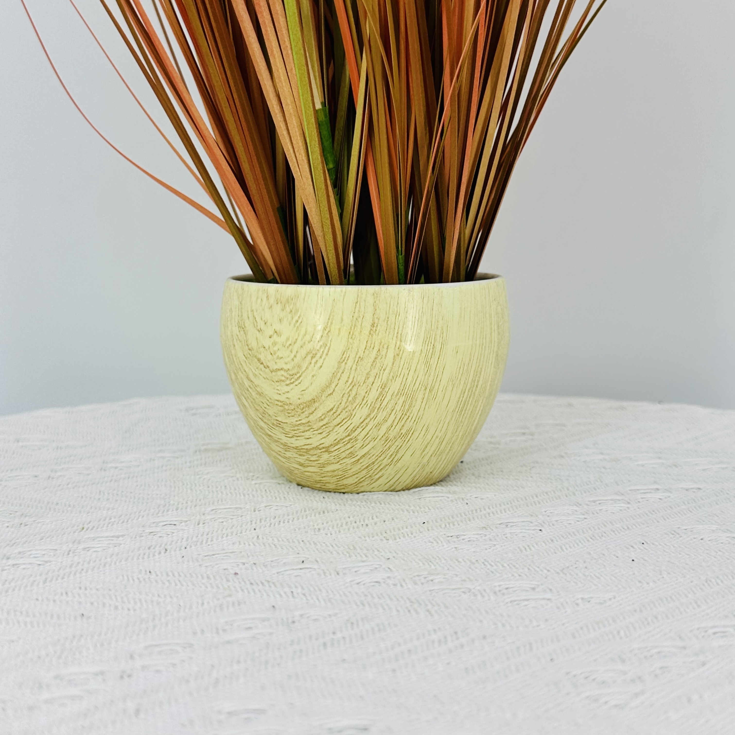 PJ-006  Artificial Round Small flower pot Simulation Grass Mood Personalized Small Plants Simulation Withered Grass Onion Grass