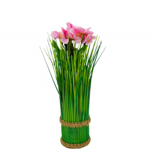 TC-035 Kaleidoscope Artificial Household Simulation Delicate PVC Delicate Potted Plants Tulle Flowers Horticultural Onion Grass