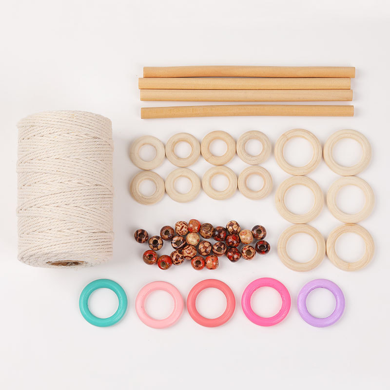 DIY Macrame Supplies Best for Macrame Plant Hanger Wall Hanging 3mm x 109yards Natural Cotton Macrame Cord Kit