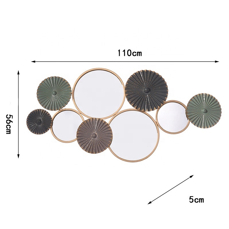 Creative Design Nordic Style Living Room Sofa Background Wall Decoration Indoor Round Shape Wall Mirror Decoration For Home