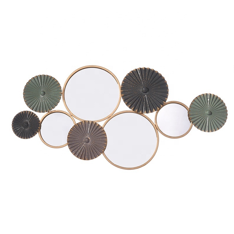 Creative Design Nordic Style Living Room Sofa Background Wall Decoration Indoor Round Shape Wall Mirror Decoration For Home