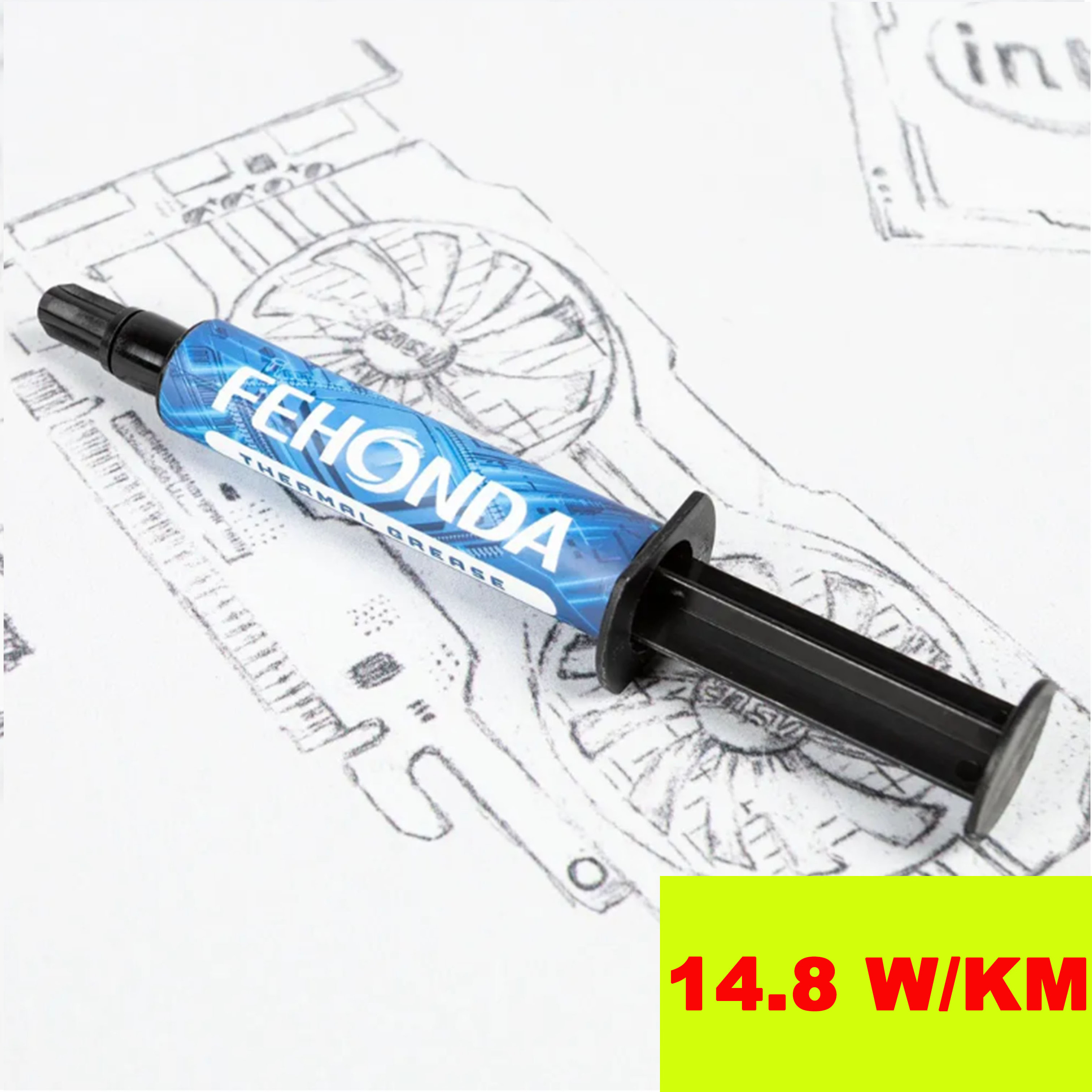 Fehonda New TR50 Thermal Paste  4g 14.8 W /M-k For CPU GPU Printer HeatSink Cooling Cooler Thermal Grease Compound Silicone