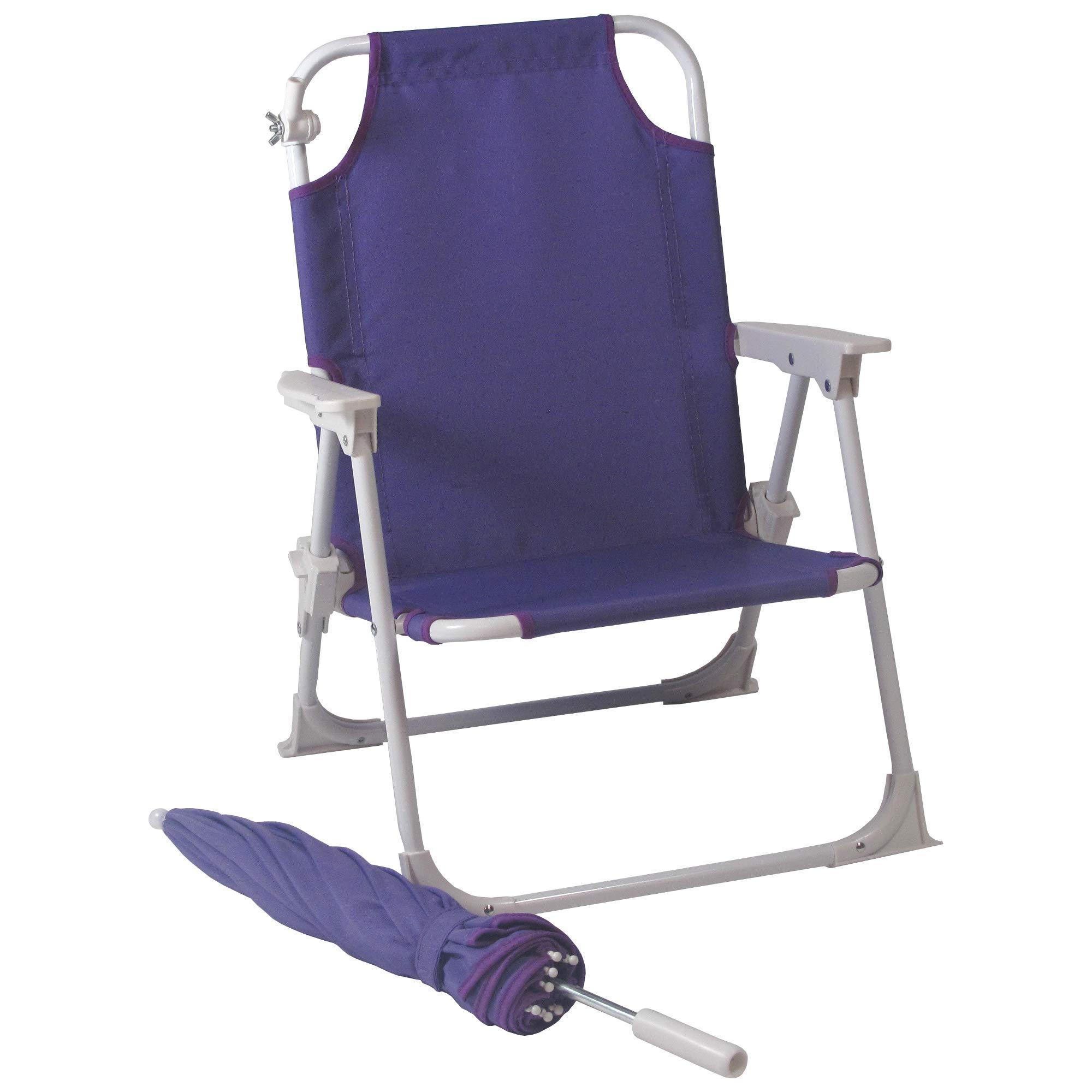 Beach Chair with Umbrella  Lawn Chair Children's Outdoor Lounger Easy to Carry  Suitable for Outdoor, Beach, Camping