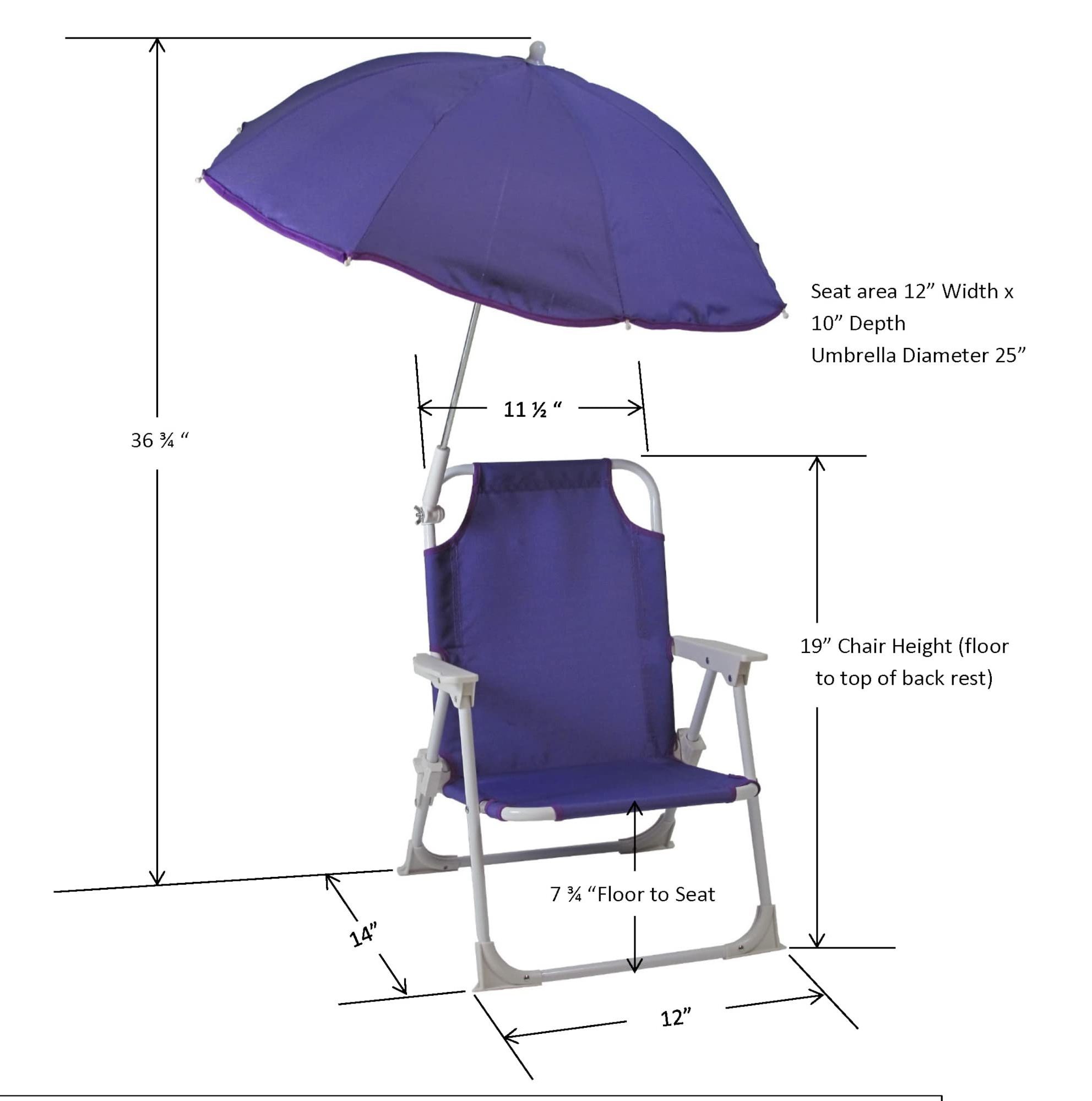 Beach Chair with Umbrella  Lawn Chair Children's Outdoor Lounger Easy to Carry  Suitable for Outdoor, Beach, Camping