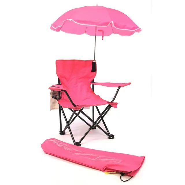 Beach Baby KIDS Umbrella Chair For Relaxing, Hot Pink 14W x 12D x 36.75H