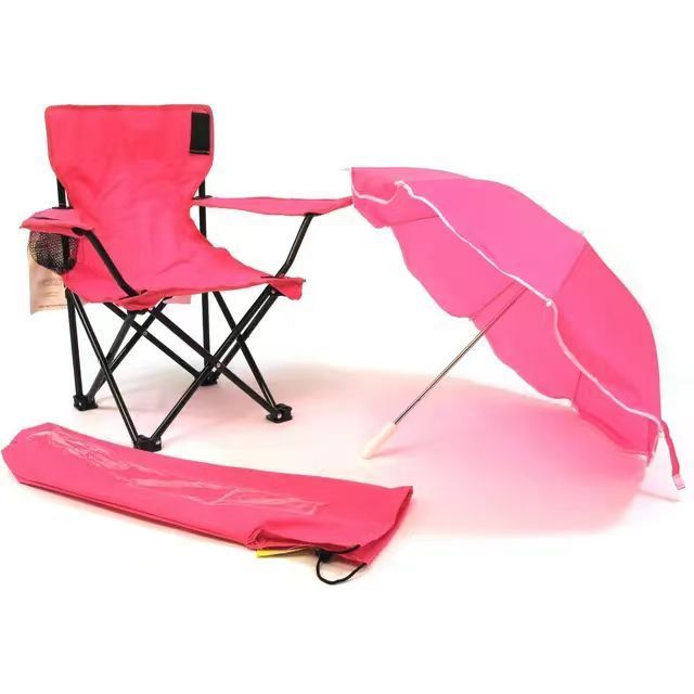 Beach Baby KIDS Umbrella Chair For Relaxing, Hot Pink 14W x 12D x 36.75H