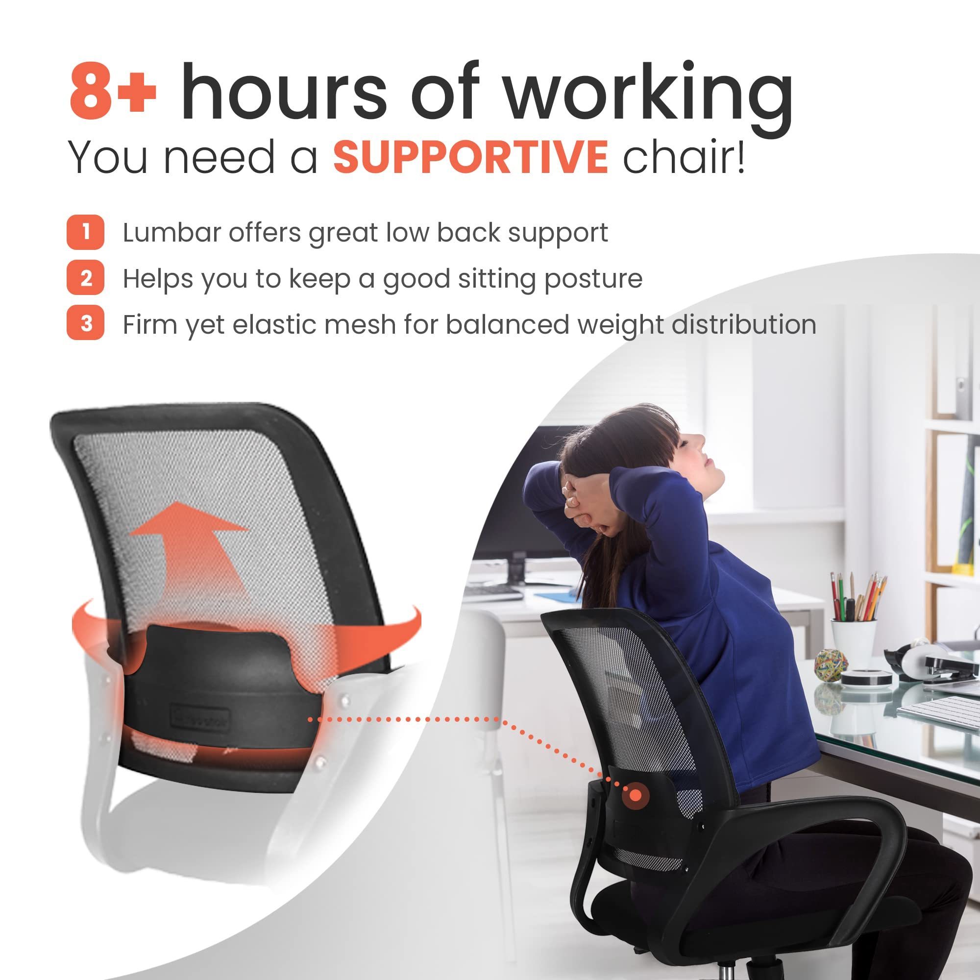 ALINUNU Factory Hot Sale Ergonomic Mesh Office Chair Computer  Desk Swivel Chair for Office, Study, Bedroom