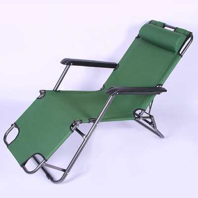 Outdoor Folding Lounge Chair with Pillow, Patio Chaise Sun Lounger Reclining Chair for Outside,Beach Chaise Pool Lawn Recliner