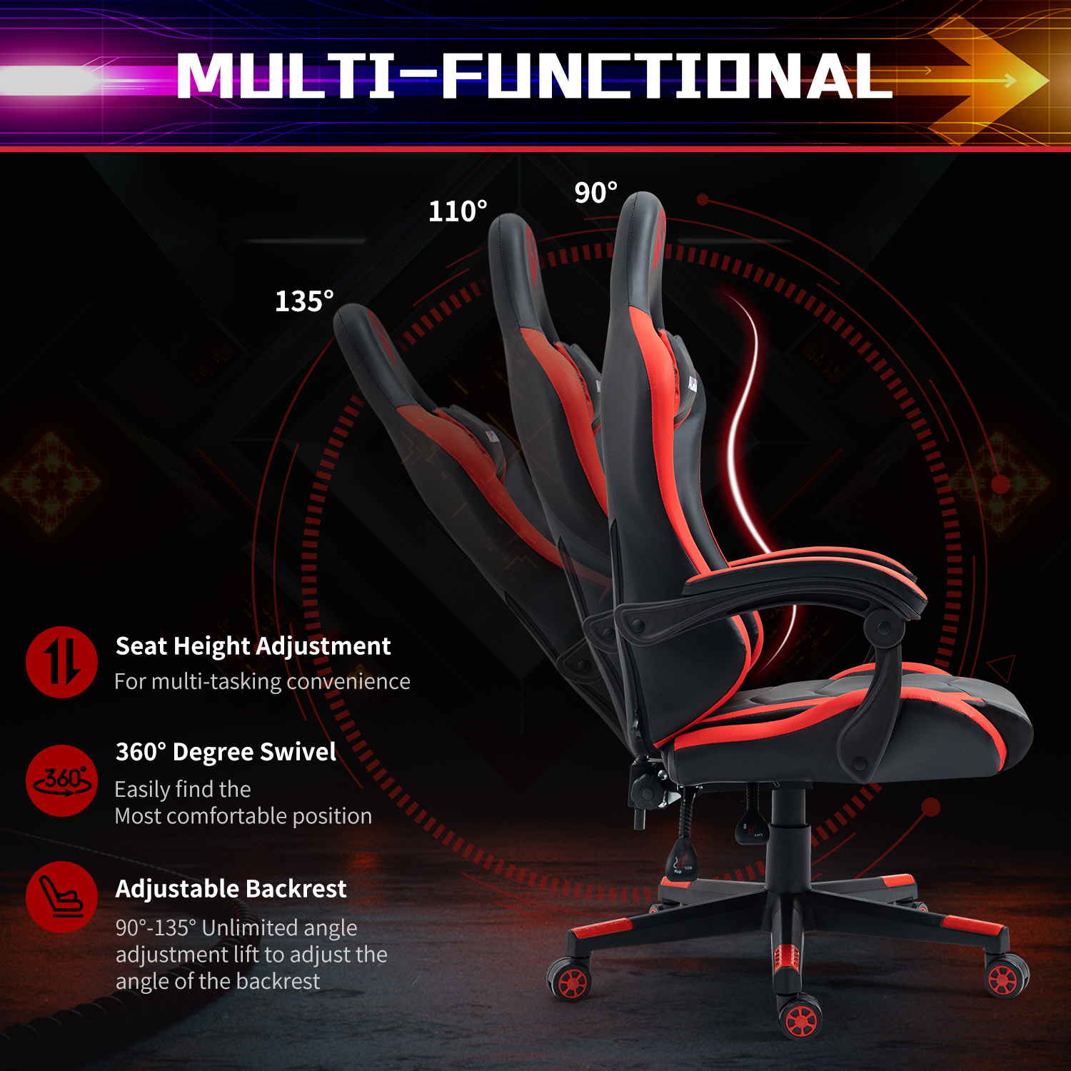 ALINUNU Wholesale Computer Gaming Office Chair PC Gamer Racing Ergonomic PU Leather Swivel Chairs