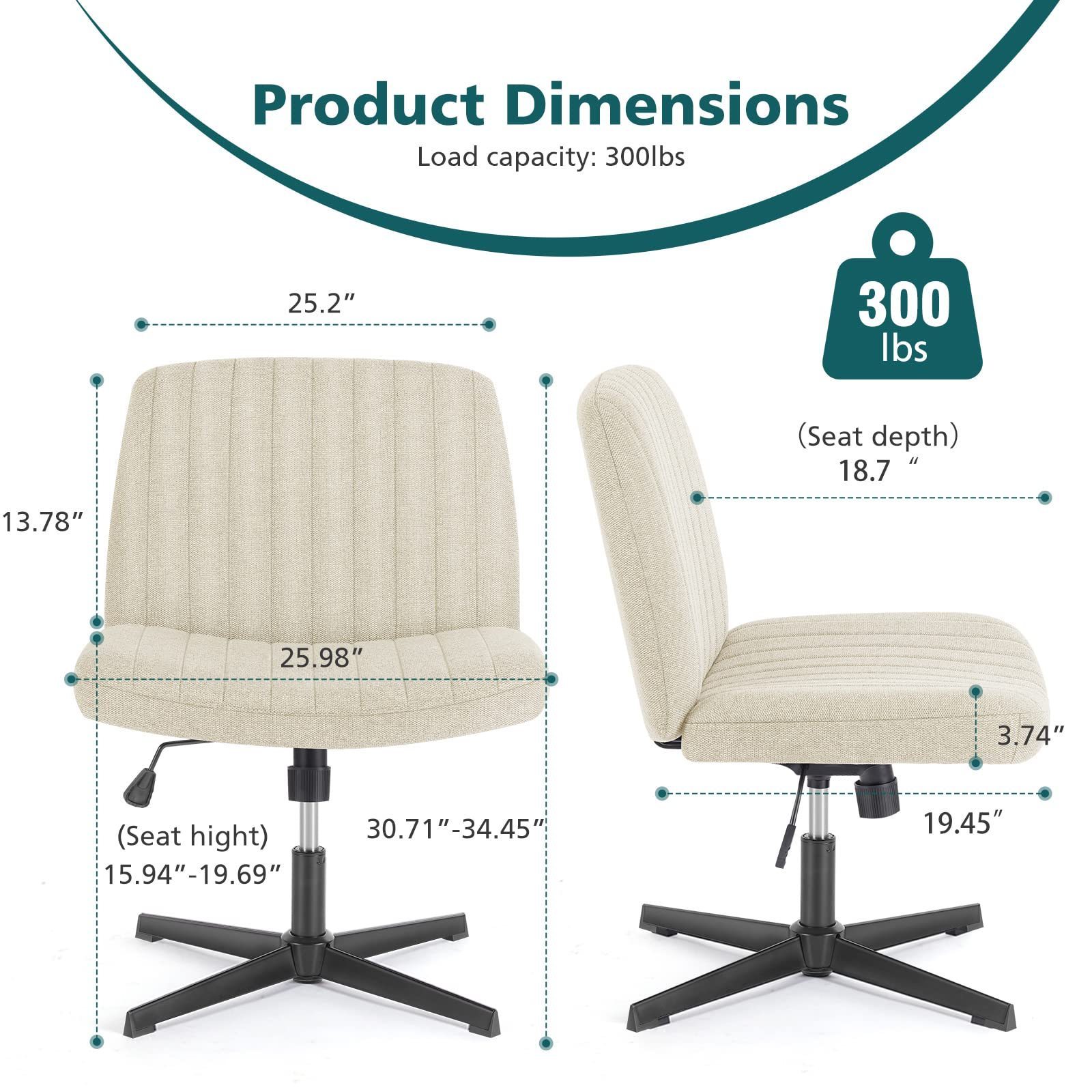 Factory Direct Armless office chair  Living Room Chair Silla Oficina High Back Desk Chair - Adjustable Headrest with Flip Arm