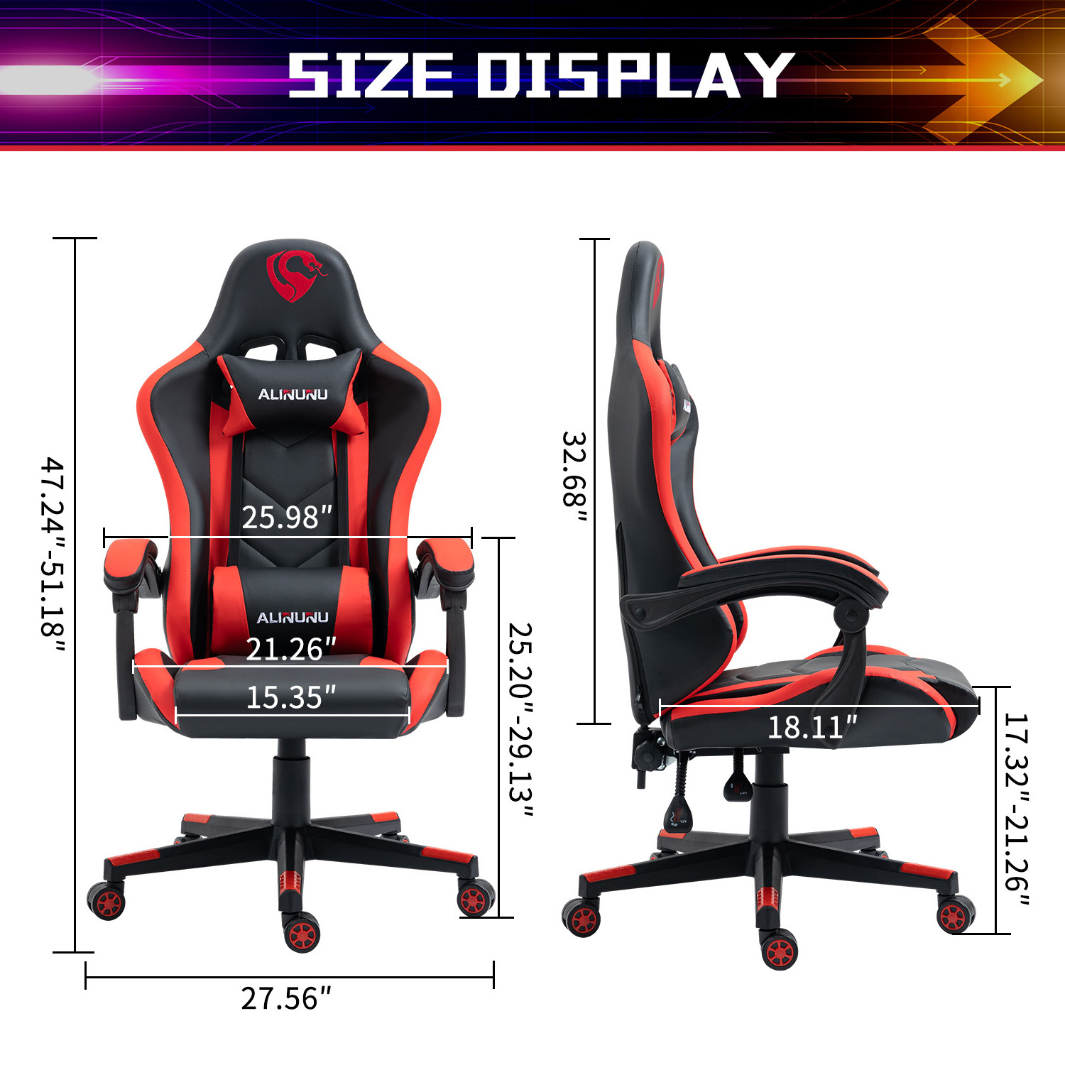 ALINUNU Wholesale Computer Gaming Office Chair PC Gamer Racing Ergonomic PU Leather Swivel Chairs