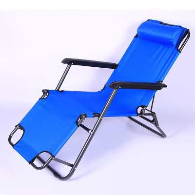 Outdoor Folding Lounge Chair with Pillow, Patio Chaise Sun Lounger Reclining Chair for Outside,Beach Chaise Pool Lawn Recliner