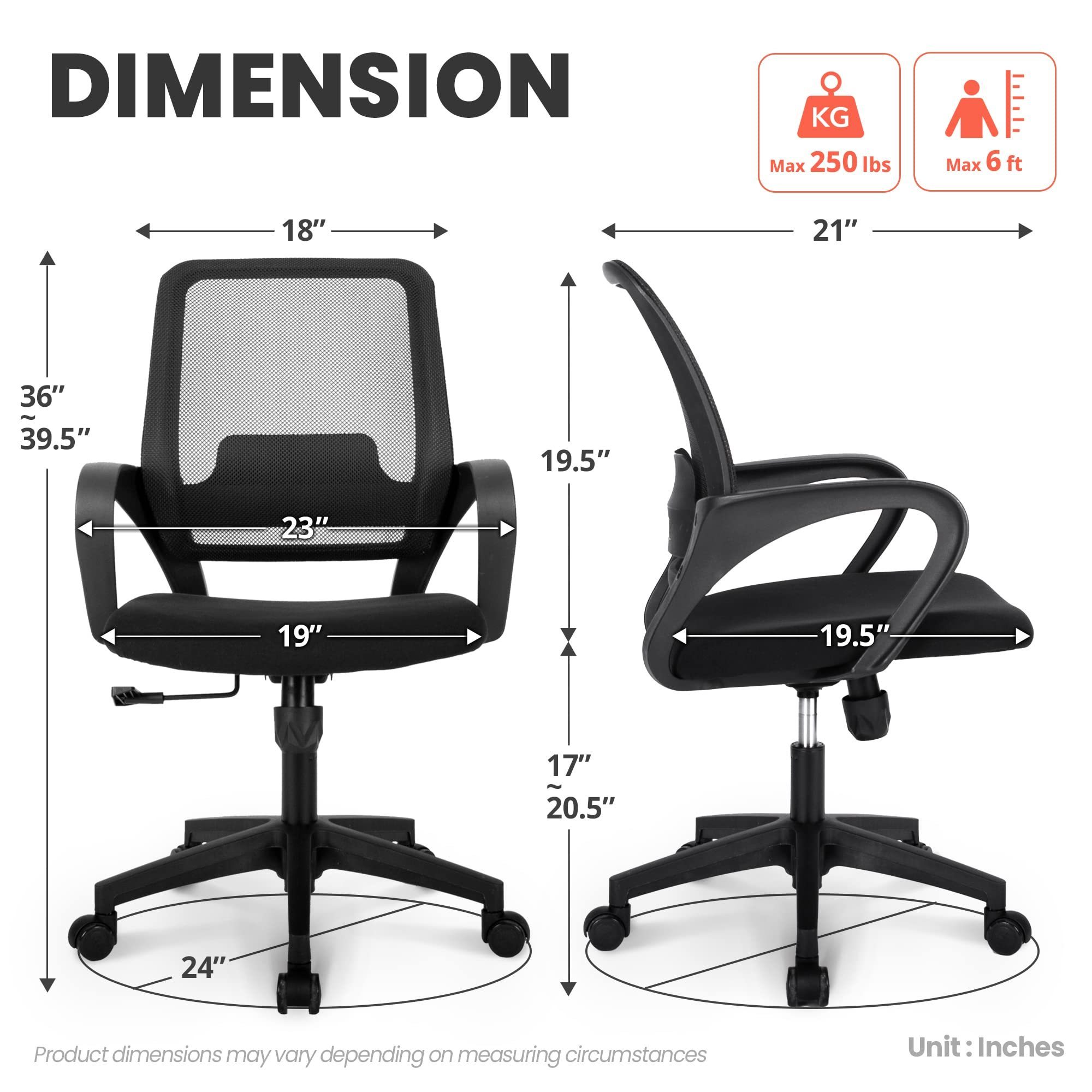 ALINUNU Factory Hot Sale Ergonomic Mesh Office Chair Computer  Desk Swivel Chair for Office, Study, Bedroom