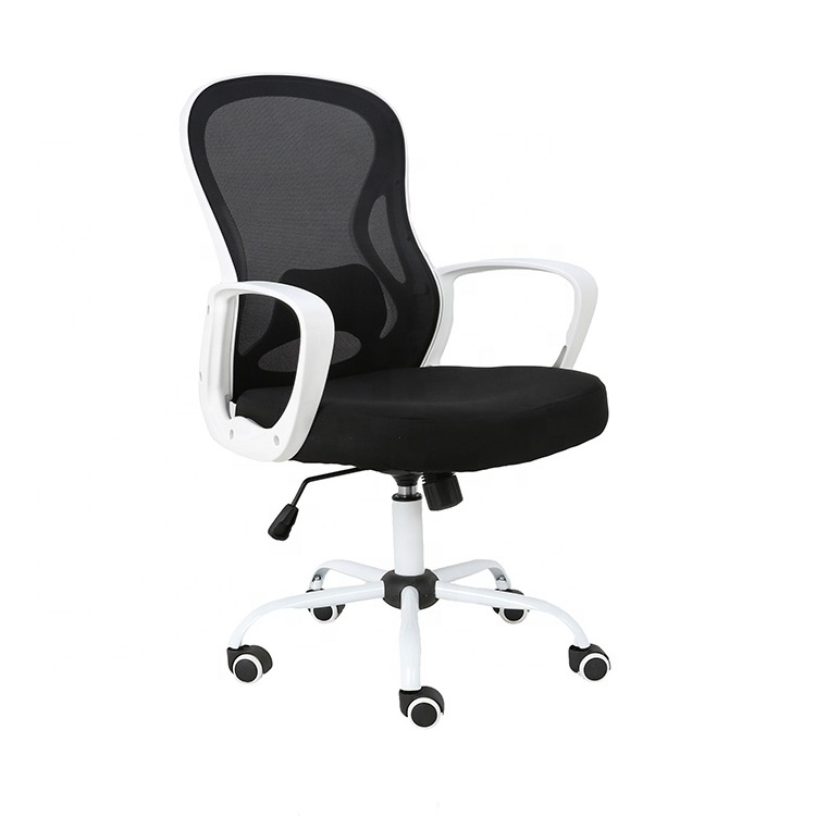 Computer Chair Mid Back Mesh Desk Chair Executive Adjustable Stool Rolling Swivel Chair