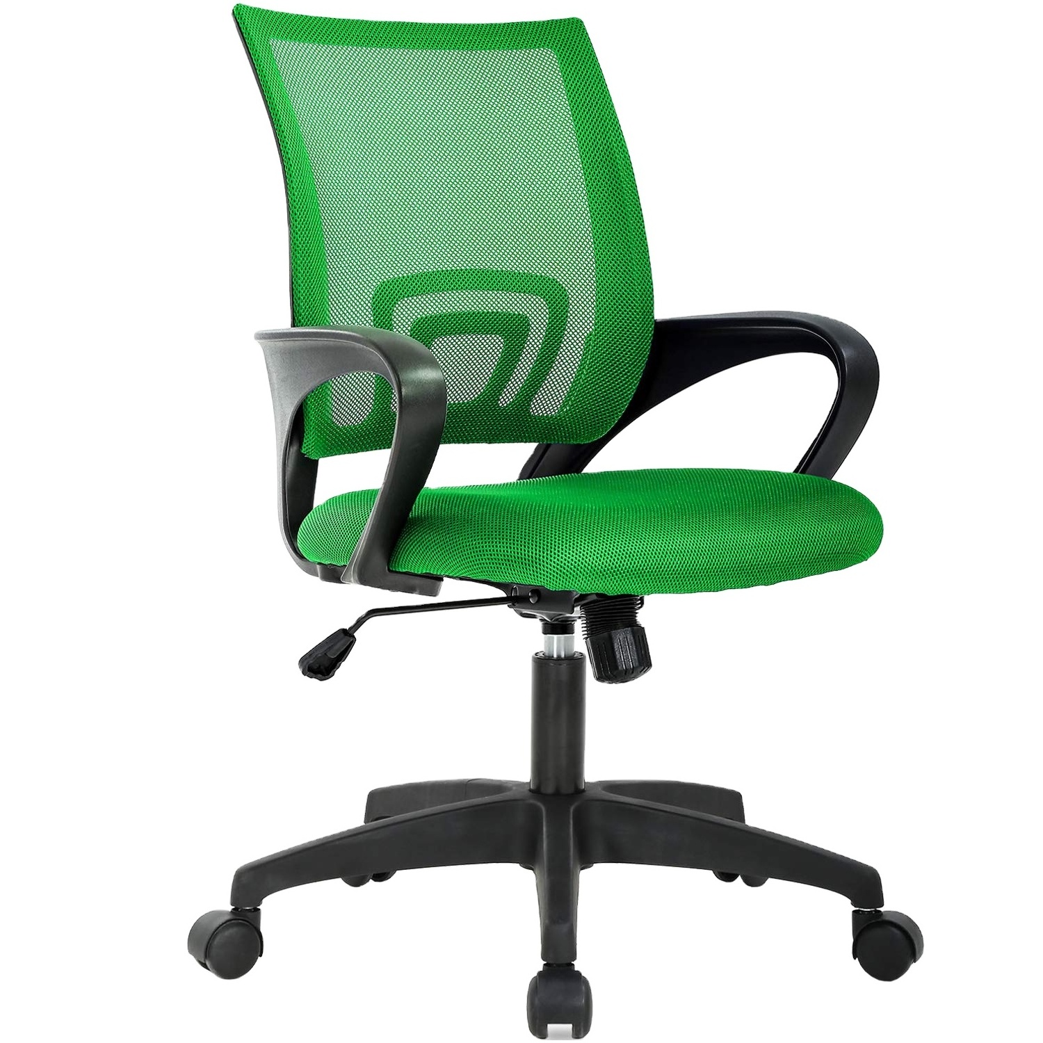 Wholesale Price ALINUNU Navy Green Mesh Computer Chair with Lumbar Support Armrest Executive Rolling Swivel Adjustable Chair