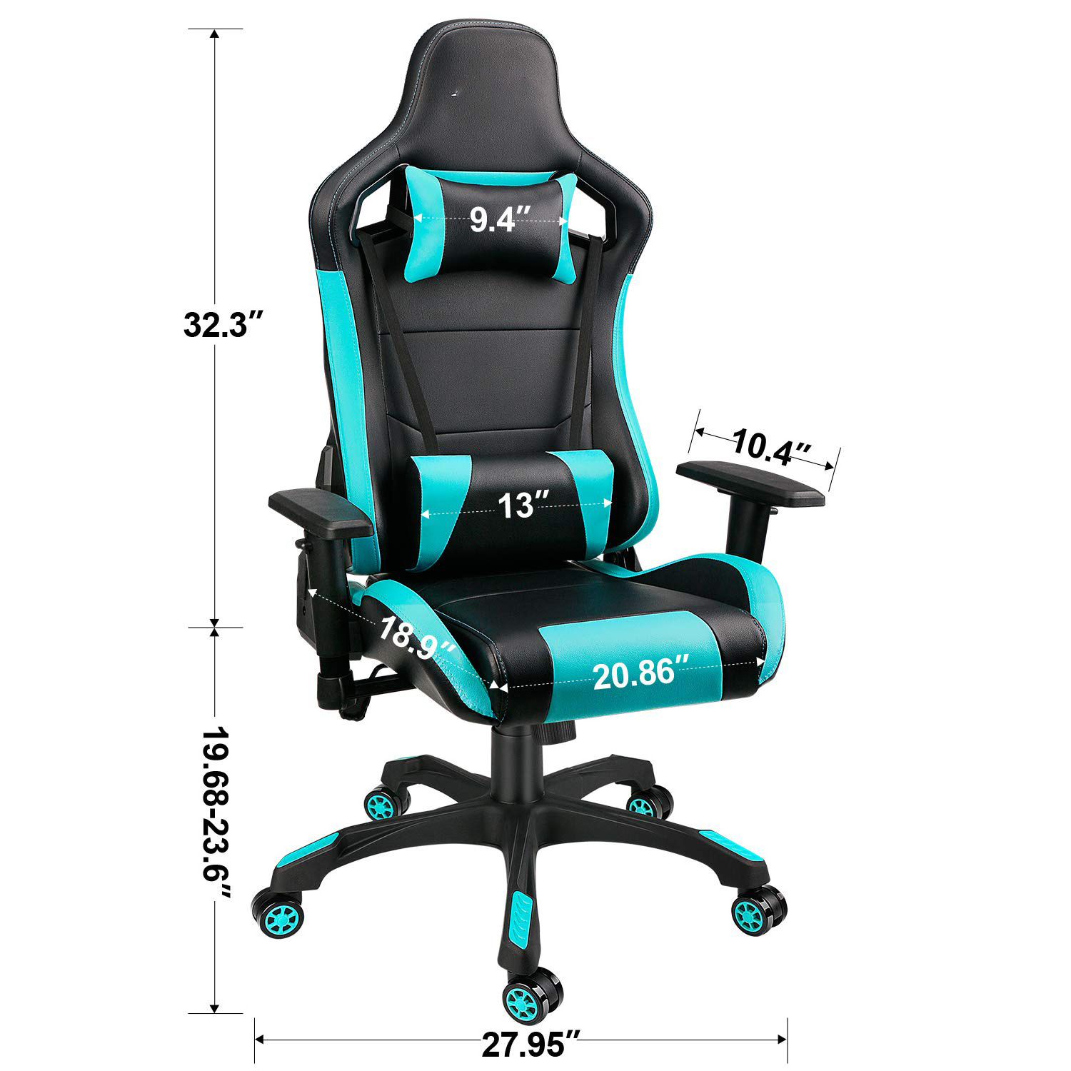 ALINUNU Gaming Chair with Pocket Spring Cushion, Ergonomic Computer Chair High Back, Reclining Game Chair Pu Leather