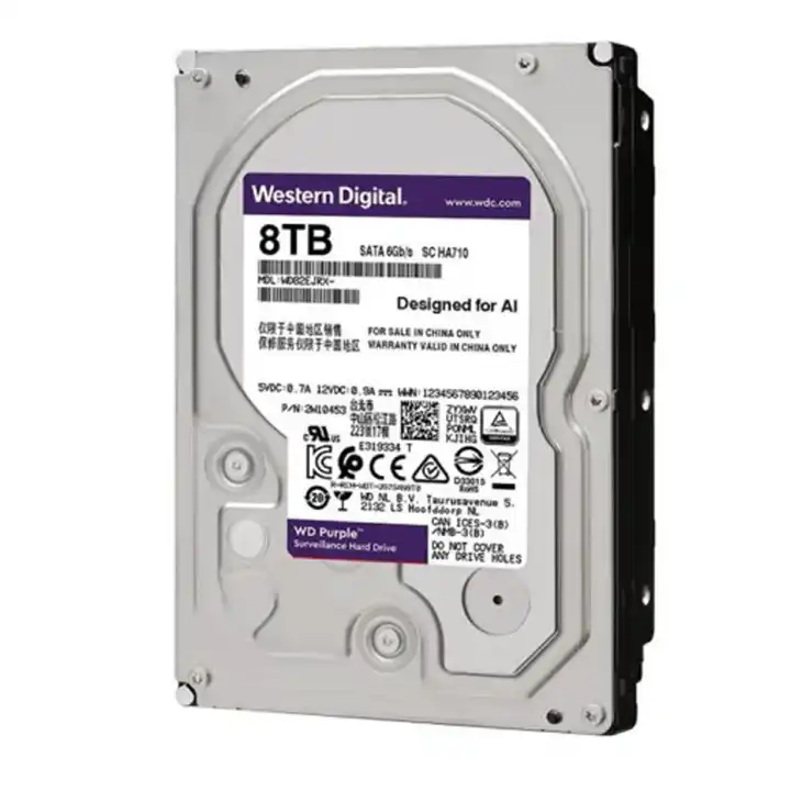 Purple 8TB SATA WD84PURZ Surveillance HDD Hard Drive Disk for CCTV WD84EJRX