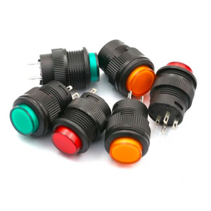 R16-503AD With LED red white blue green yellow led  Self-locking (Non Self-locking) 16MM Push button Round switch with lamp