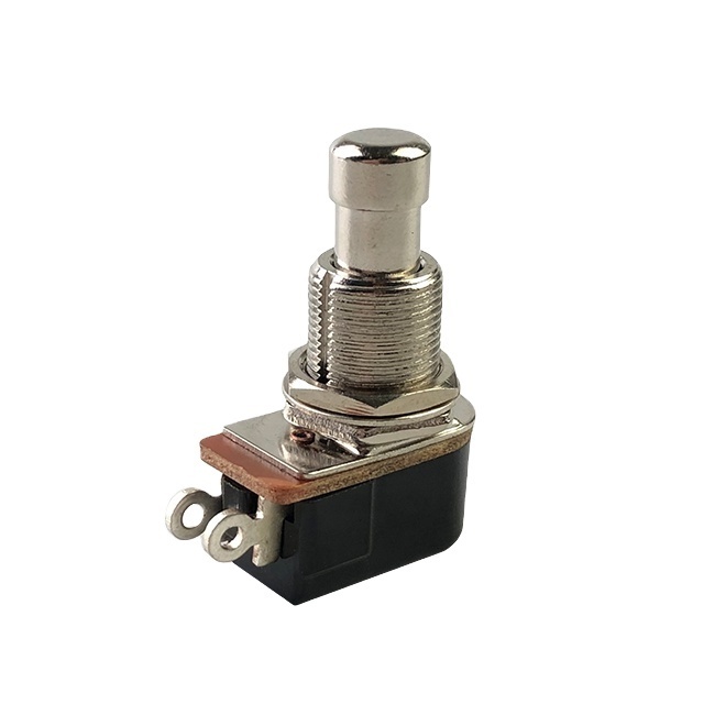 PBS-24B-4 OFF-(ON) 2A 250VAC 2 terminals Electric Guitar Effects Stomp Foot Pedal Switch  Push Button Foot Switch