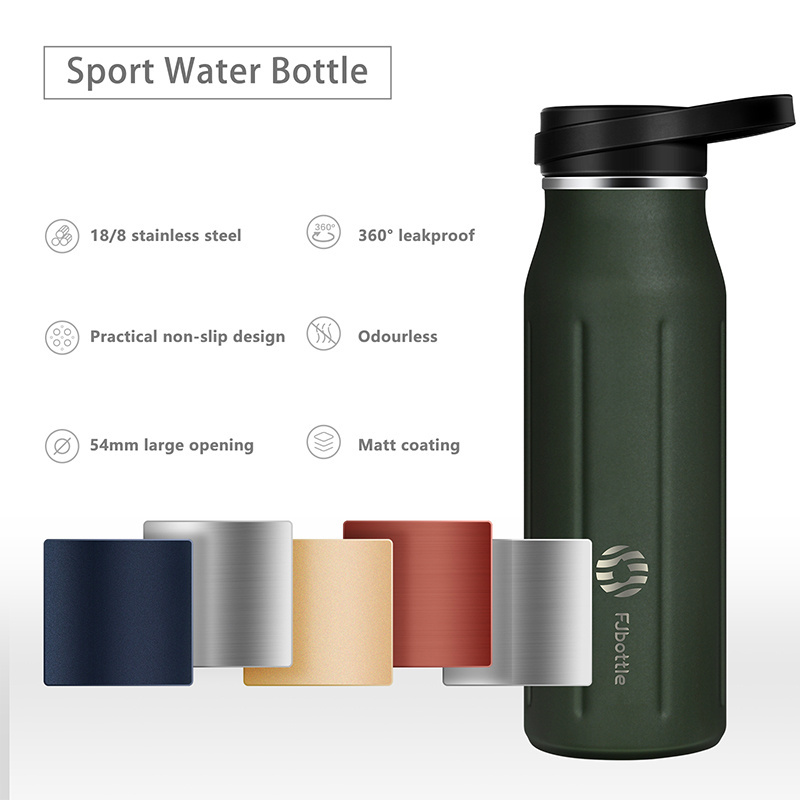 2023 single  wall 304  stainless steel water bottle  eco friendly products camping gym water bottle WITH LID