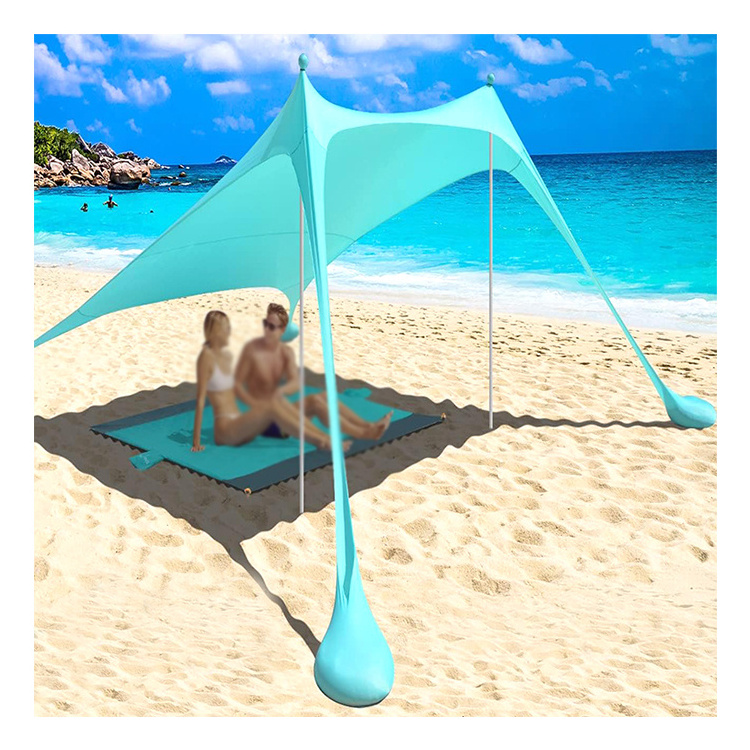 portable beach tent sun shelter outdoor shade /big canopy tent with sand bags easy up beach