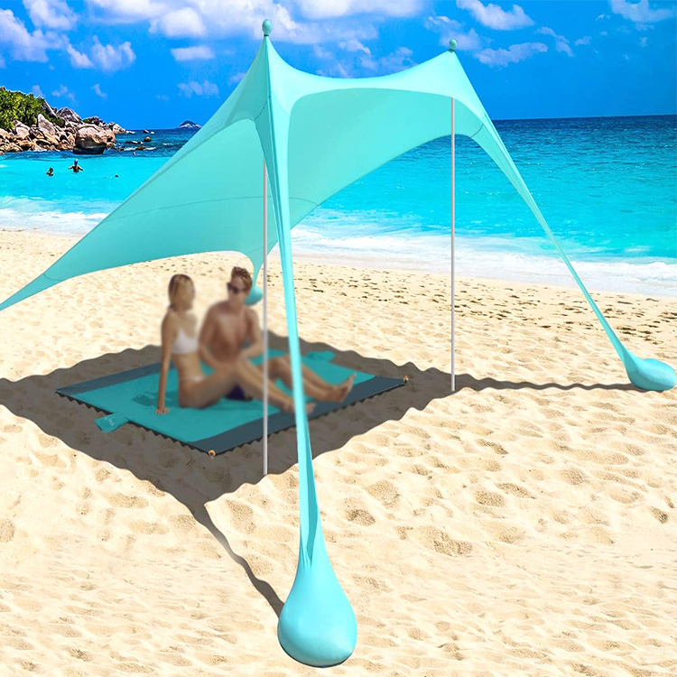 portable beach tent sun shelter outdoor shade /big canopy tent with sand bags easy up beach