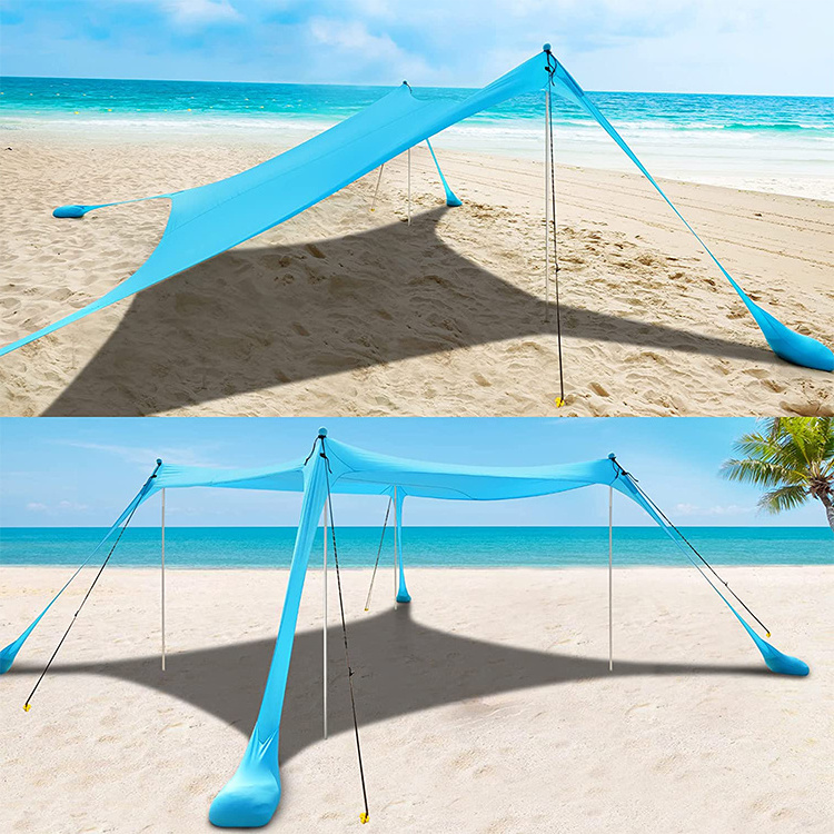 portable beach tent sun shelter outdoor shade /big canopy tent with sand bags easy up beach