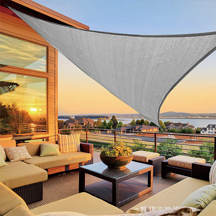 romantic outdoor shade waterproof garden sail canvas sun shade fabric /   triangle shade sail