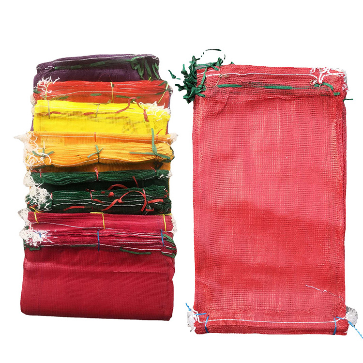 pe onion potato packing sack raschel mesh bags /knitted onion potato sacks raschel mesh net bag