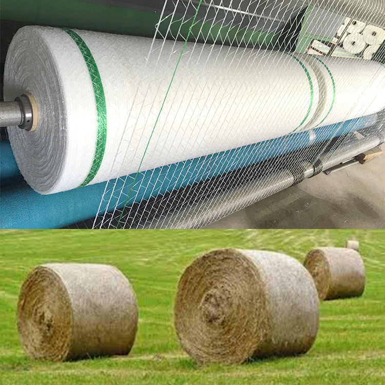 Good price Silage Tarp Custom Size Silage Film Mulching plastic hdpe mesh slow feed hay nets for horses, round hay bale net