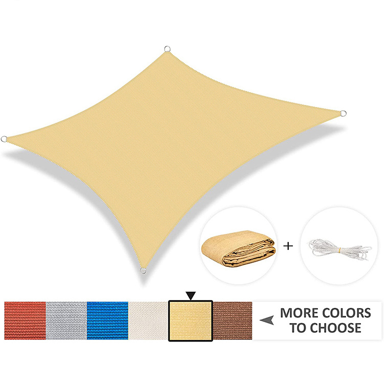 portable 2*2m uv block rectangle waterproof polyester sun shade sail canopy for patio garden outdoor facility