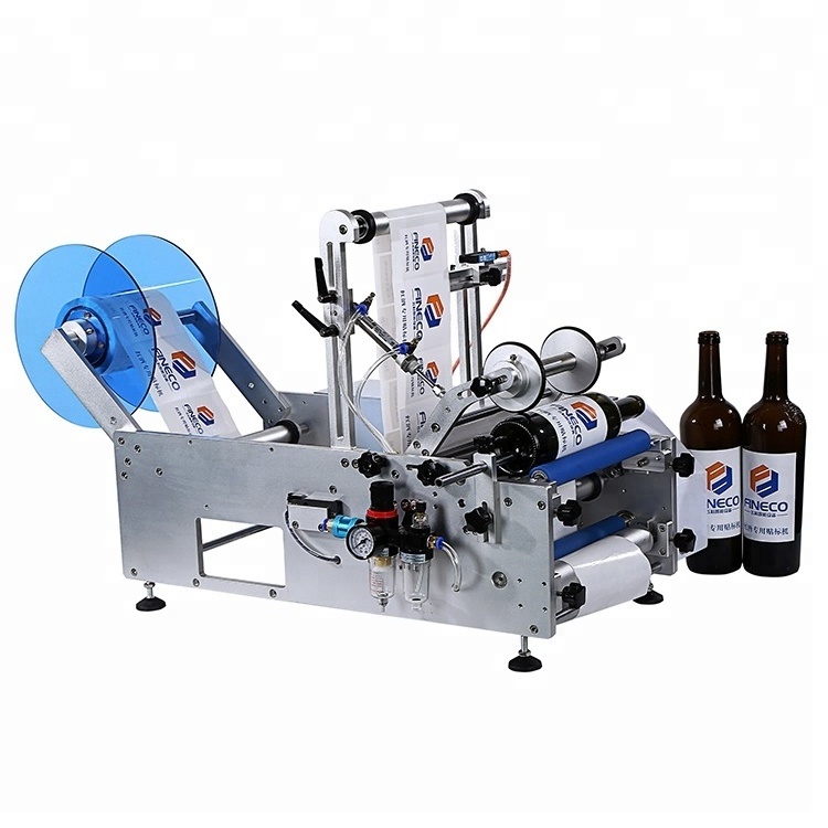 FK603 Wholesale desktop semi-automatic oil tincture cheap manual pipe labeling machine sticker for round bottle label applicator