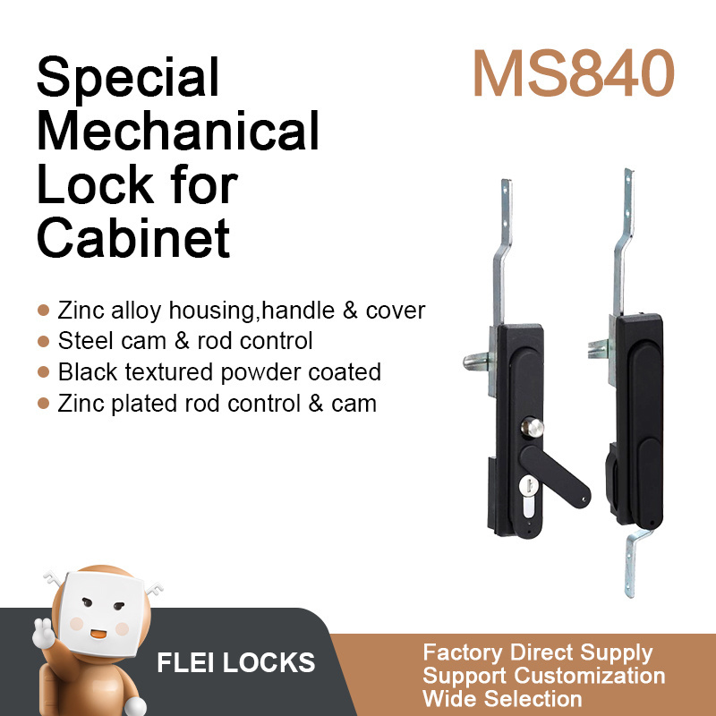 MS840 Plastic Flush Swing Handle Lock With Foam Seal Use For Communication Equipment Cabinet Enclosure Door Lock