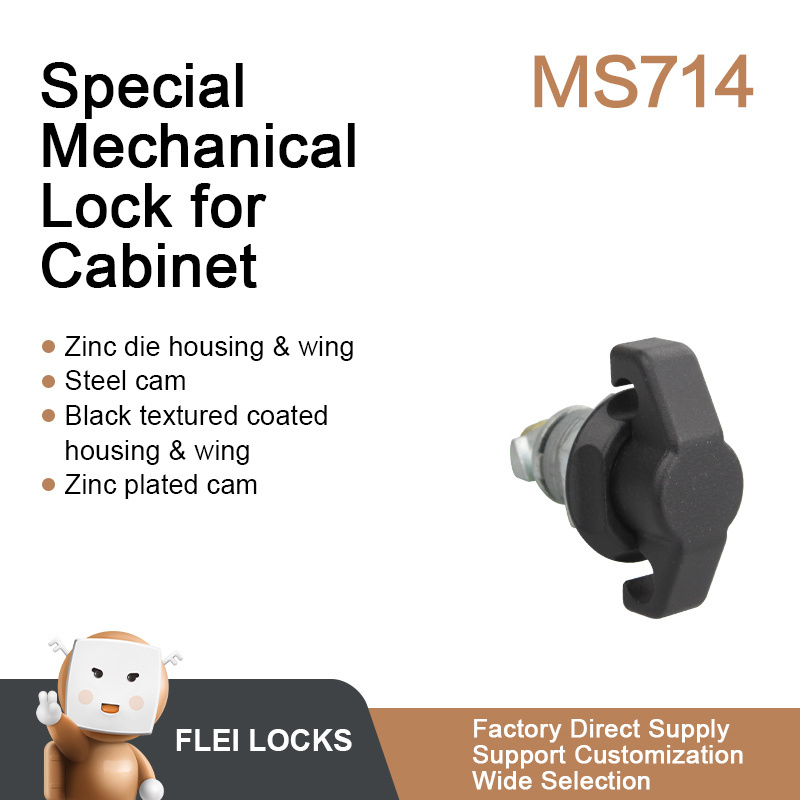 Electric Cabinet Padlock Able Quarter Turn Cam Lock