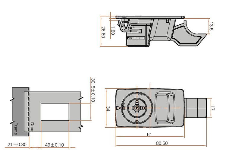 Enclosure Slam Locking Latch Cabinet Slide Panel Latch Push To Close Plastic Sliding Lock