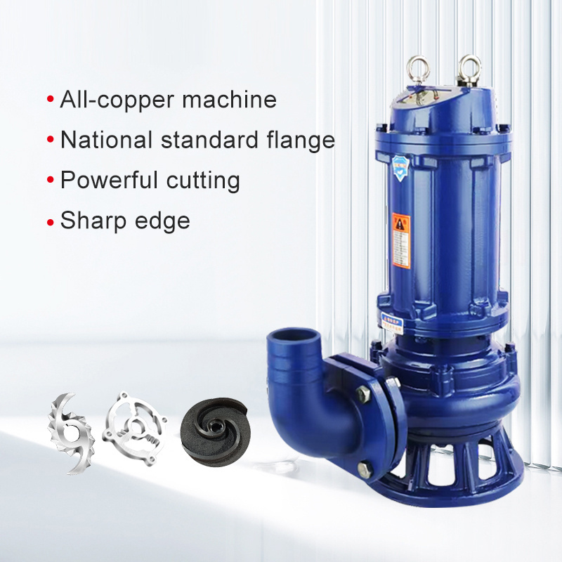 1HP toilet sewage pump for dirty water submersible sewage pump with cutter