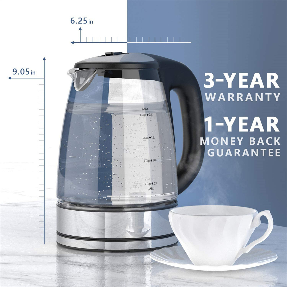 4 Hours Temperature Control Smart Tea Kettle 2 Liter Capacity Coffee Kettle Electric Kettle