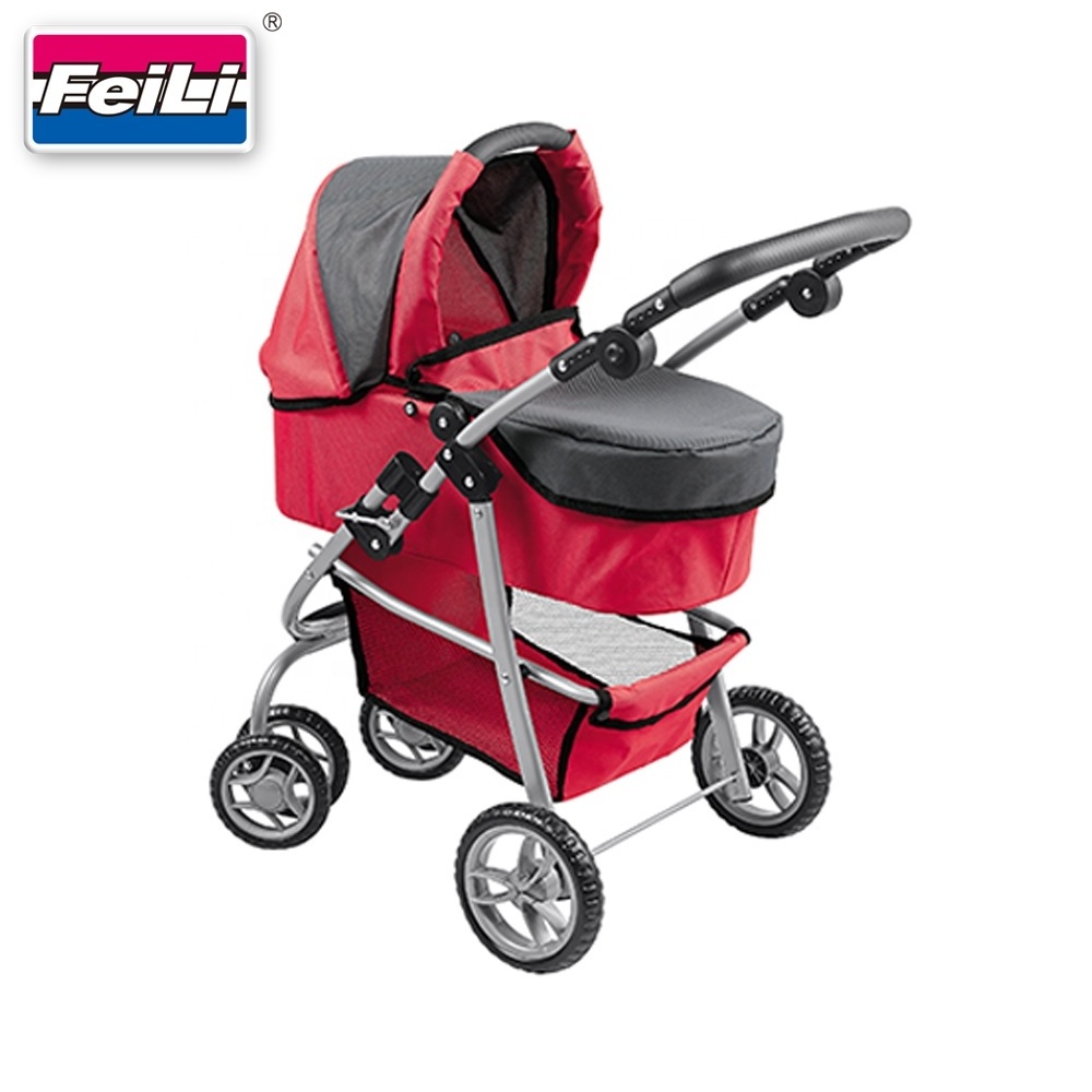 Fei Li stroller baby doll stroller 3 in 1with car seat and carrier for dolls up to 17'' prams for dolls