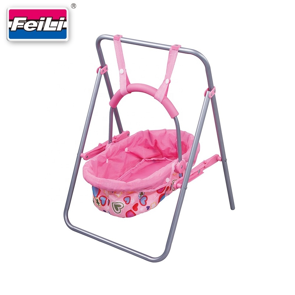 Fei Li new toys Baby Doll Swing with Removable Cradle swing toy doll accessories